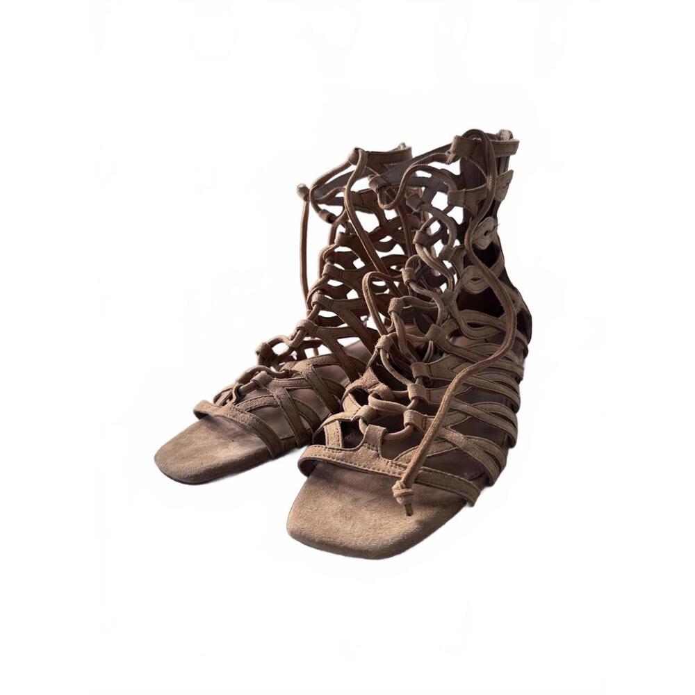 Sam Edelman Gladiator Sandals Ankle Strap Back Zipper Women’s 8.5 Brown